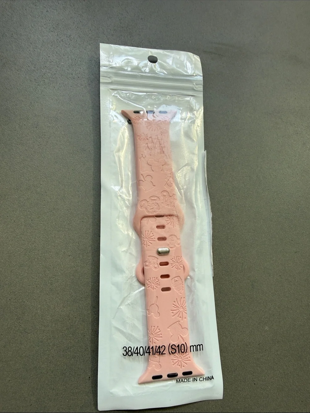 Disney Castle Light Pink Floral Silicone Watch Band Compatible 38/40/41/42mm